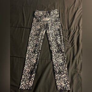 Koral Black and White Leopard Print Leggings size XS